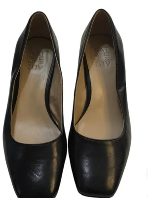Naturalizer Black Womens Rounded-Toe Low Heel Pumps thumbnail 7