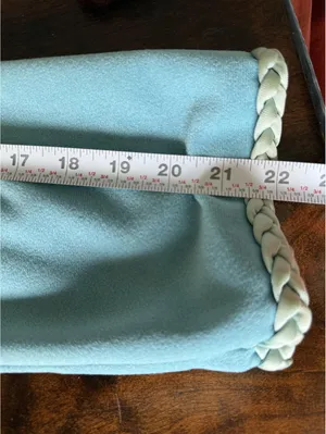 Vanity Fair Vintage Light Turquoise Wrap Robe with Braided Trim and Belt thumbnail 13