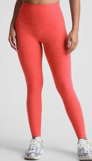 Beyond yoga caught in the midi leggings coral glow Heather SD3243 size med thumbnail 1
