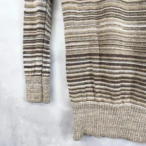 Vintage A‎ Byer Womens Sweater Small Striped Metallic Cowl Neck Y2K thumbnail 3