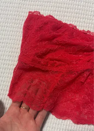 American Eagle Red Lace Bandeau Top thumbnail 3