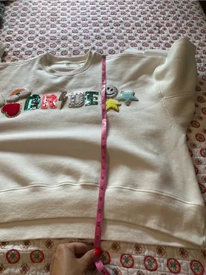 Judith March ‘Bride’ Patched Sequin Crewneck Sweater size medium retails $150 thumbnail 7