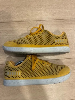 NOBULL Suede Perforated Trainers Mustard Yellow Size Men’s 8/Women’s 9.5 thumbnail 2