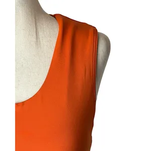 Oiselle Flyout Zip Sports Bra Women 6 Orange High Impact Running Phone Pocket thumbnail 4