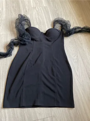 Black Strapless Mesh thumbnail 1