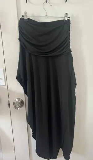 Long Black Slit Skirt thumbnail 1