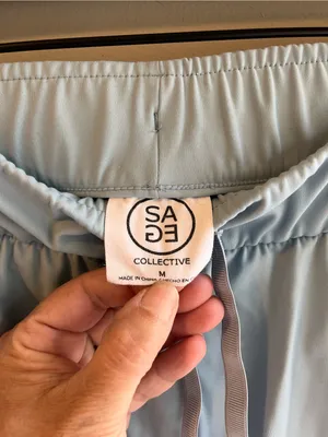 SAGE Collective Light Blue Women’s Drawstring Jogger Pants Size M thumbnail 4