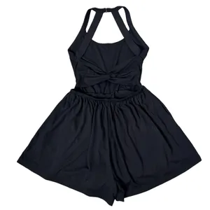 Halara Black Pocket 2 in 1 Romper Easy Peezy XS Cut Out Back Tennis Pickeball thumbnail 5
