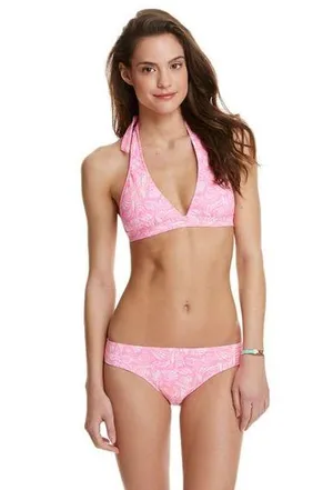 Vineyard vines shells all over bikini bottom and halter top thumbnail 1