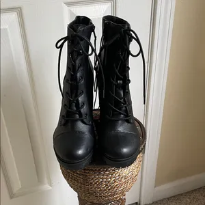 Women’s Ex press Black Grunge, Whimsigoth Lace-Up Ankle Boots thumbnail 2