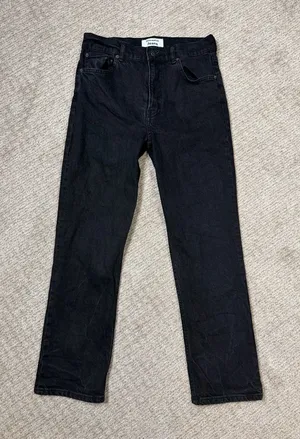 Reformation Black Straight Leg Denim Jeans Women size 27 thumbnail 1