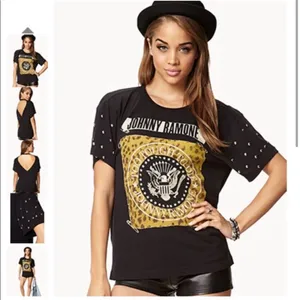 Black Graphic Studded Johnny Ramone “Too Tough To Die” T Shirt thumbnail 2
