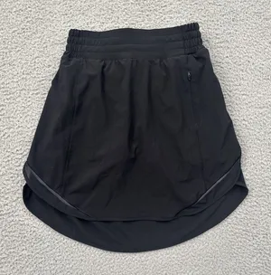 Lululemon Hotty Hot Skirt Skort Black Athletic Athleisure Golf Women's 2 Tall thumbnail 1
