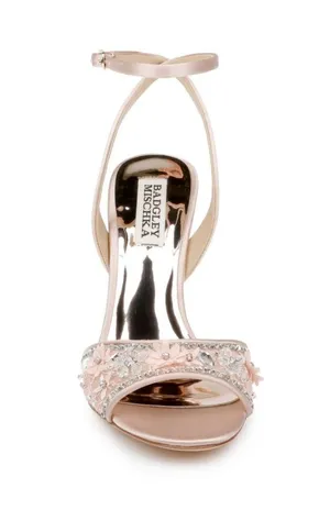 Badgley Mischka NEW Tayten Satin Crystal Ankle Strap Sandals Size 6, Retail $235 thumbnail 3