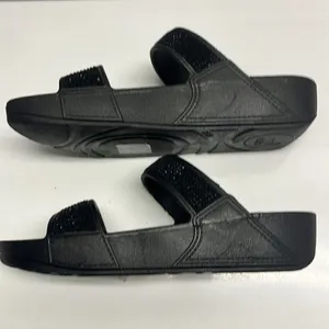 Fila Sport Black Glittered Two-Strap Slip-On Platform Sandals- 8M thumbnail 13