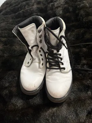 Sorel Lennox Lace STKD Boots 8.5 Combat Ankle Top Comfort NL4843-100 White thumbnail 2