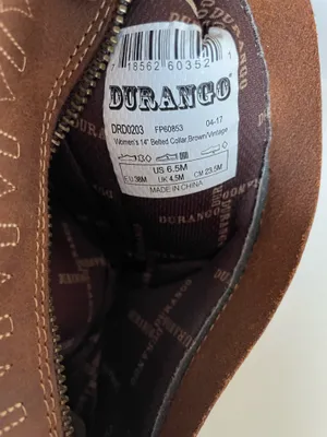 Durango Crush Women's Vintage Brown Belted Collar Western Boot US6.5 Very New Cowbay thumbnail 10