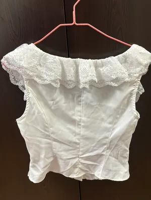 White Ruffle Two Piece Set thumbnail 6