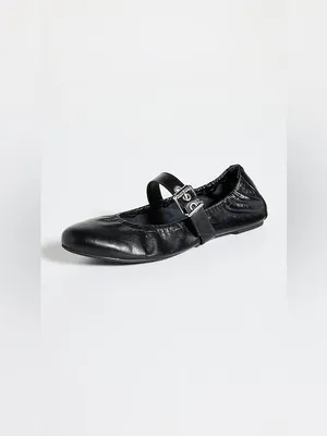 SCHUTZ Womens Calita Black Ballet Flats Size 8.5 B thumbnail 4