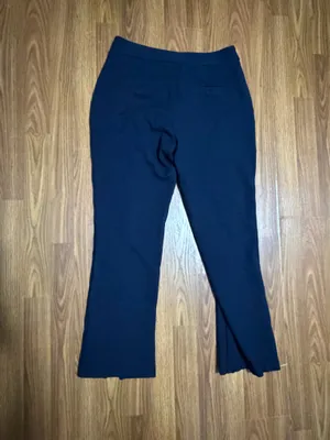 Sundays x Anthropologie Navy Split Front High Rise Pants Size Medium. thumbnail 3