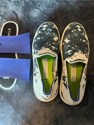 Rothy’s Slip-on Sneakers Sea Green Shibori 8.5 thumbnail 8