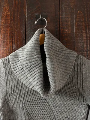 GAP Very Soft Cowl Neck Gray Sweater XS thumbnail 5