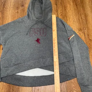 Nike Team FSU Florida State Seminoles Hoodie Sweatshirt Gray Womens L College thumbnail 7