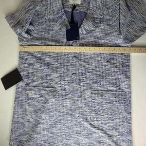 NWT Pomander Place Tuckernuck Blue‎ Tweed Shift Dress XL Old Money Preppy Office thumbnail 9