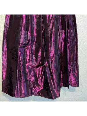 Vintage Semi Formal Laura Ashley 90s 80s Velvet Strapless Ball Gown thumbnail 6