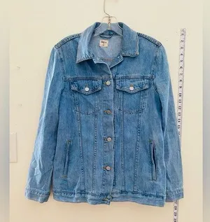 GAP women all button down thick jeans jacket (boyfriend size jacket) thumbnail 1