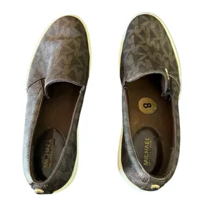 Michael Kors Brown MK Monogram Slip On Loafers Size 8 thumbnail 4