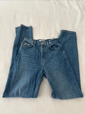 Reformation | Cynthia High Rise Striaght Long Jeans thumbnail 4
