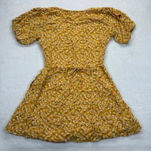 Abercrombie‎ & Fitch Floral Mini Dress V Neck Short Sleeve Yellow Size S thumbnail 9