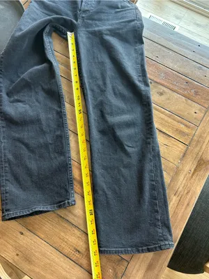 Aritzia Denim Forum Arlo High Rise Straight Jeans Black 27 thumbnail 13