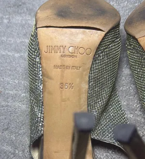 Jimmy Choo Gold Slingback Heels thumbnail 9