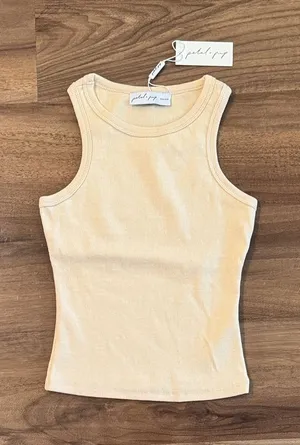 Petal & Pup Cream Tank Top thumbnail 1