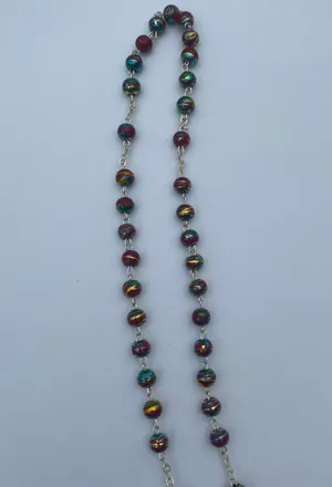 Rosary Red Multicolored Religious Catholic Prayers thumbnail 2