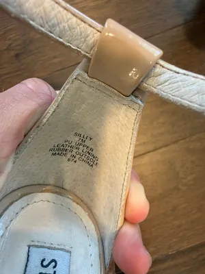 Steve Madden Silly Ankle Strap Nude Beige Patent Leather Heeled Size 7 - C37-080 thumbnail 2