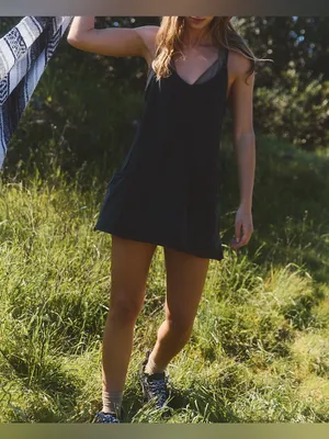 NWOT Free People FP Movement Hot Shot Mini Dress - black - large thumbnail 4