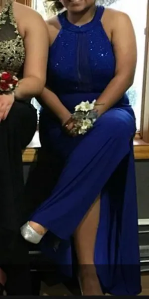 Prom Dress / Formal Gown Blue Size 12 thumbnail 4
