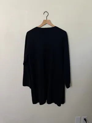 J Crew Juliette Collarless Cardigan Sweater Cardigan Blazer in Black‎ Size L thumbnail 7