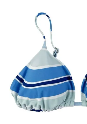 Hollister Blue Striped Padded Triangle Bikini Top‎ Size Medium thumbnail 1