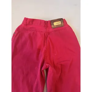 Lawman World Class Denim‎ Womens Red High Waisted Wide Leg Button Fly Jeans 7 thumbnail 4