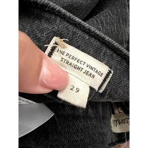 Madewell The Perfect Vintage Straight Jeans gray raw hem Size 29 DRM thumbnail 6