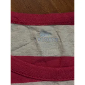 Lacoste Womens Pink White Stripe‎ Long Sleeve Crew Neck Shirt Top Size 40 thumbnail 3