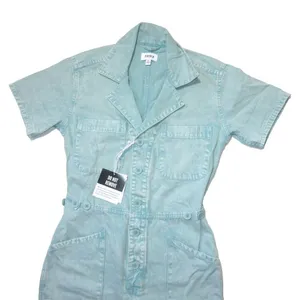 NWT Pistola Grover in Aqua Snow Acid Washed Relaxed Field Suit Jumpsuit XS thumbnail 5