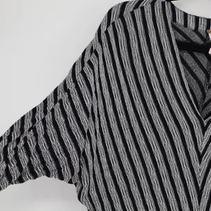 Free People‎ Morning Black White Stripe Small V Neck Dolman Tie Sleeve Top Boho thumbnail 7