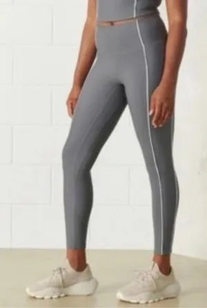 YPB Abercrombie Dark Gray SculptLux High Rise Piping Leggings M Long thumbnail 1