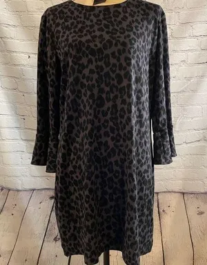 Old Navy || Black/leopard print dress thumbnail 1