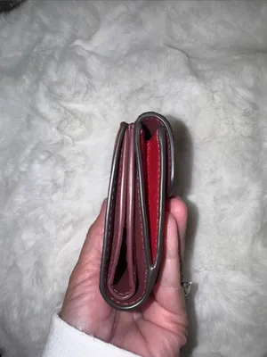 Coach Pepper Pebbled Leather Compact Wallet in Deep Red with Gold Hardware thumbnail 9